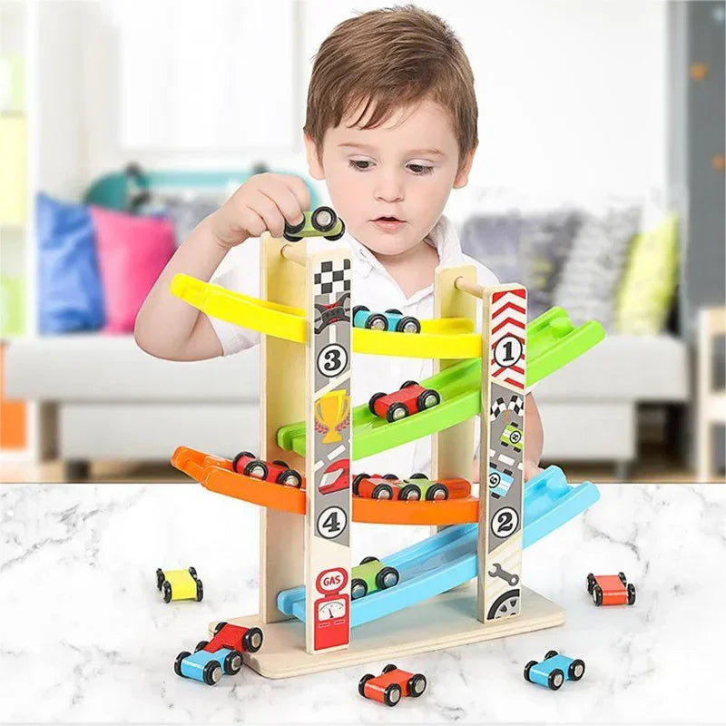  https://tomka-toys.com/products/4-7-track-wooden-ramp-racing-toddler-toy-car-set-montessori-educational-toy-game-mini-inertia-slide-roller-coaster-racing