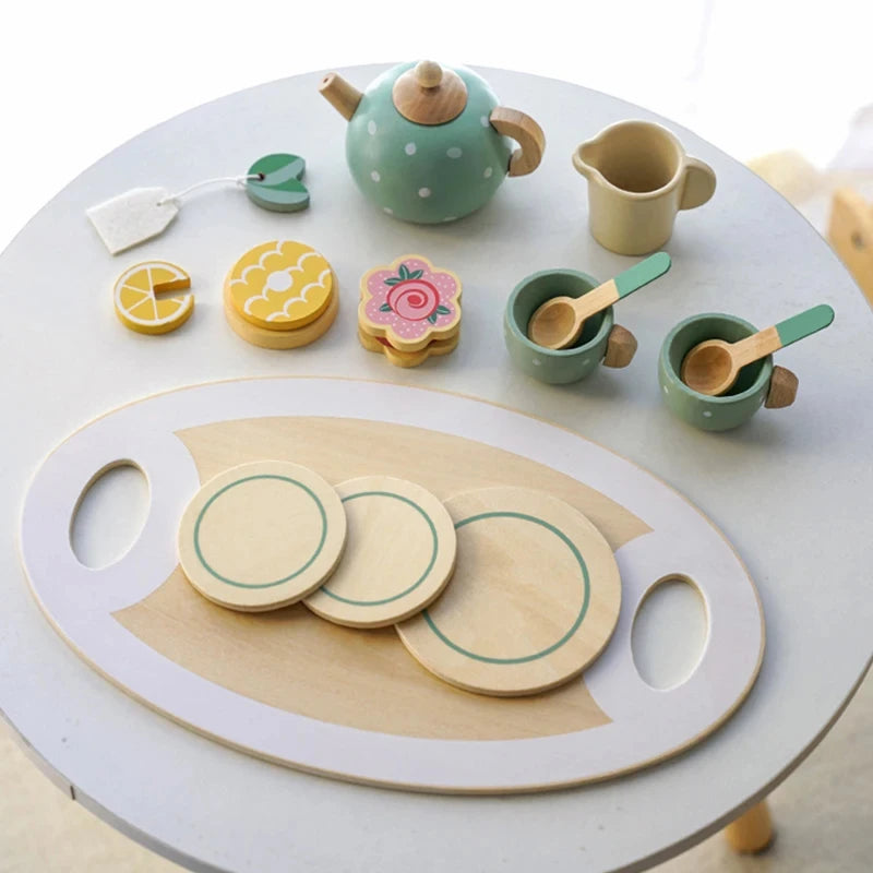 Wooden toy Tea Set USA