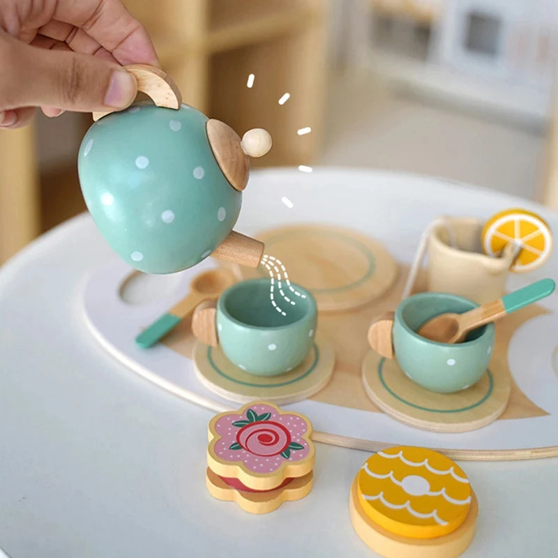 Wooden toy Tea Set in usa